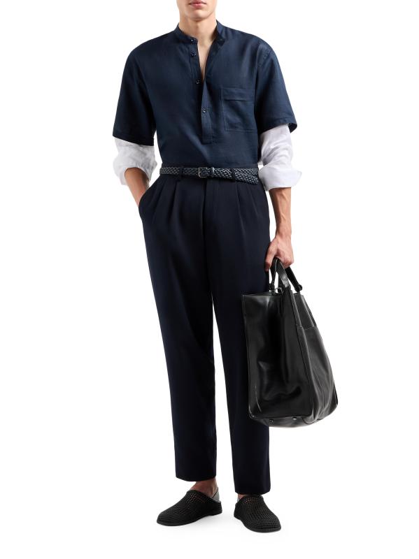 Giorgio Armani - リネン・シャツ をオンライン購入 | Saks Fifth