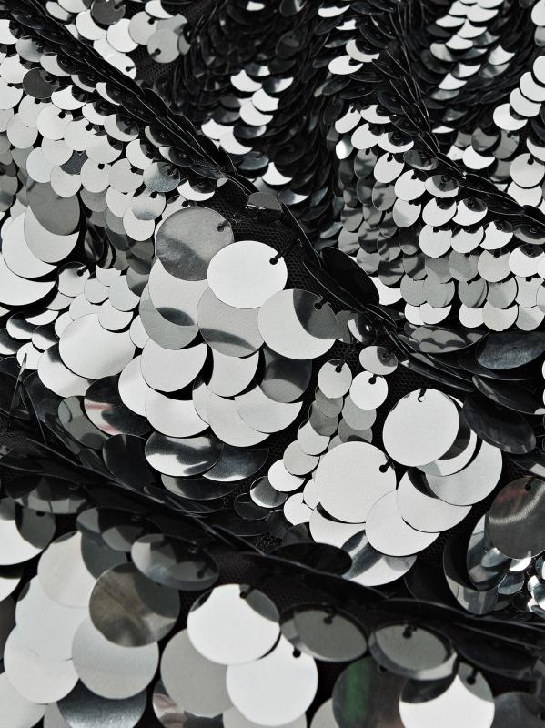 #4: فستان هاتي بنقشة الترتر للفتيات الصغيرات والفتيات بتأثير أومبري - فضة