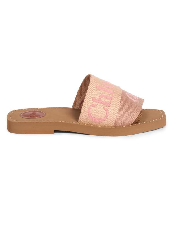 صندل سلايد بشعار خشبي