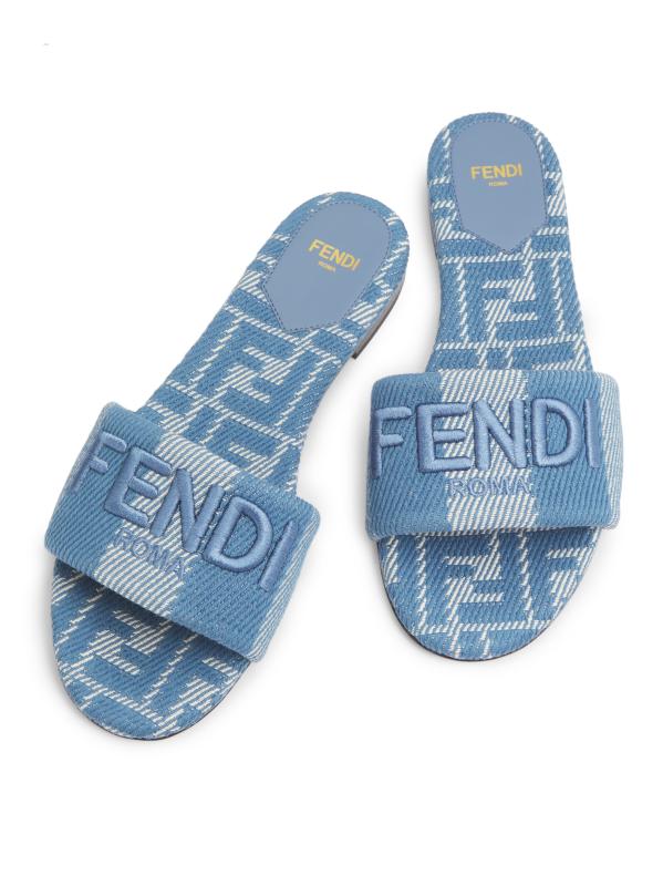 アウトレット【FENDI】シグネチャー スライドサンダル WHITE Fendi - シグネチャースライドサンダル をオンライン購入 | Saks