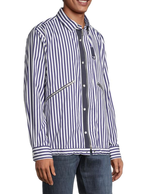 Shop Sacai - Thomas Mason Striped Poplin Shirt | Saks Fifth