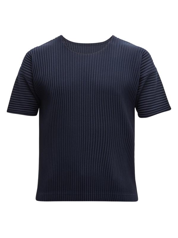 Basics Pleated Crewneck T-Shirt