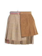 THOM BROWNE タータンチェック プリーツミニスカート Thom Browne - プリーツ・ウール・コットン・ラップ・ミニ