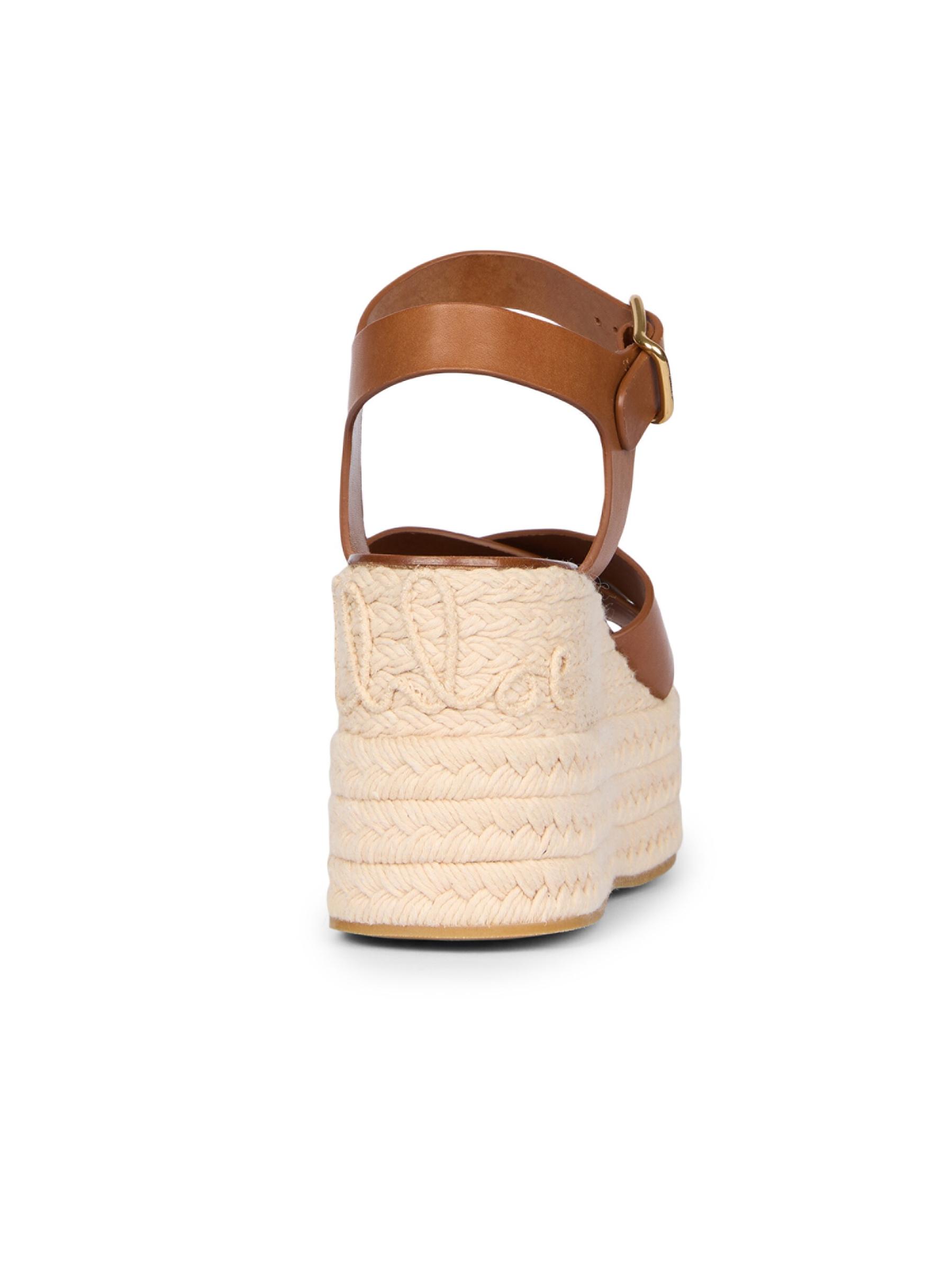 【Chloe】イスラ ウェッジサンダル Chloé - イスラ・レザー・ウェッジ・サンダル をオンライン購入