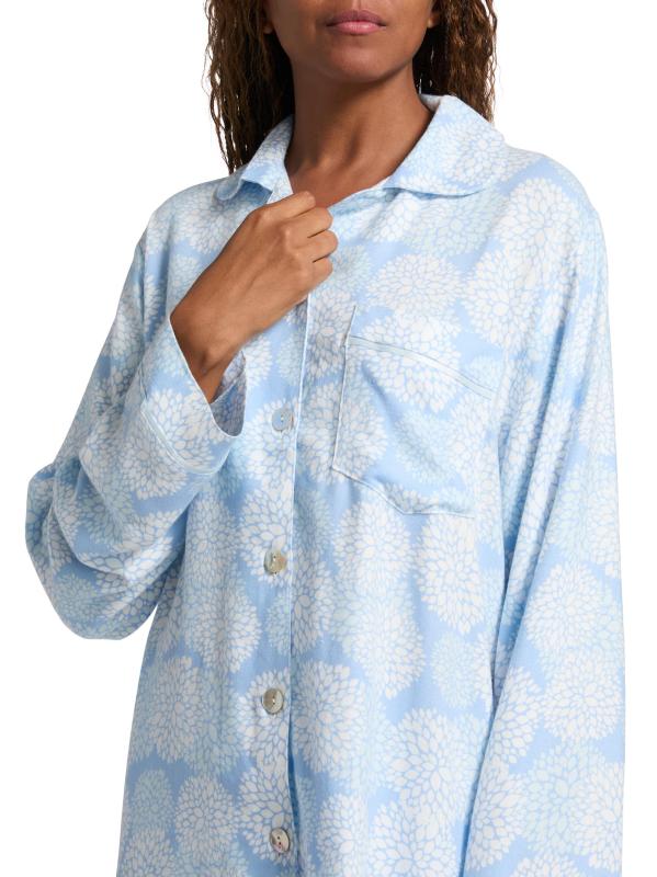 #5: بيجامة من مزيج القطن بطبعة سنوبول - أزرق الشتاء