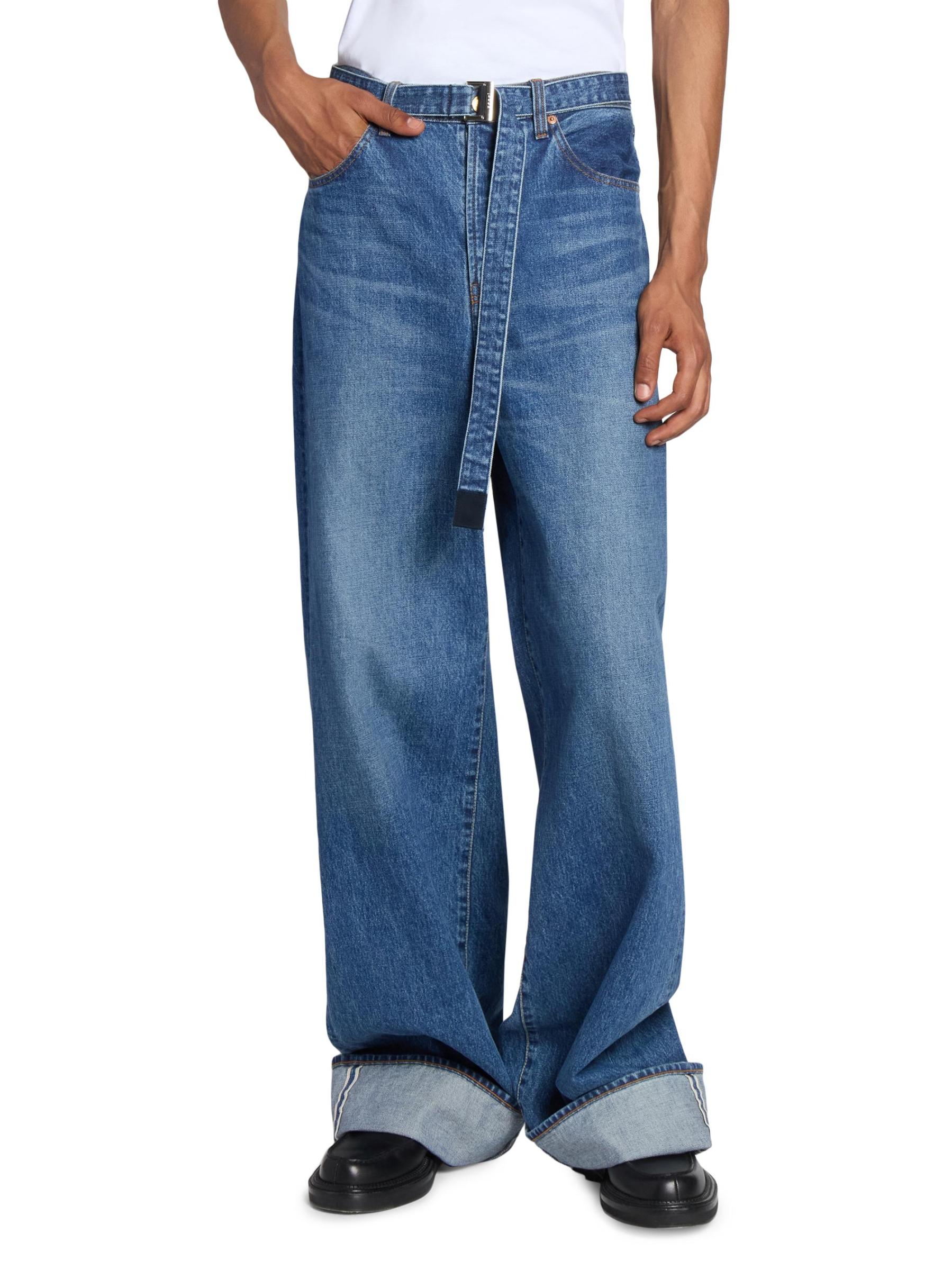 Shop Sacai - Levi's x Sacai Belted Wide-Leg Jeans | Saks