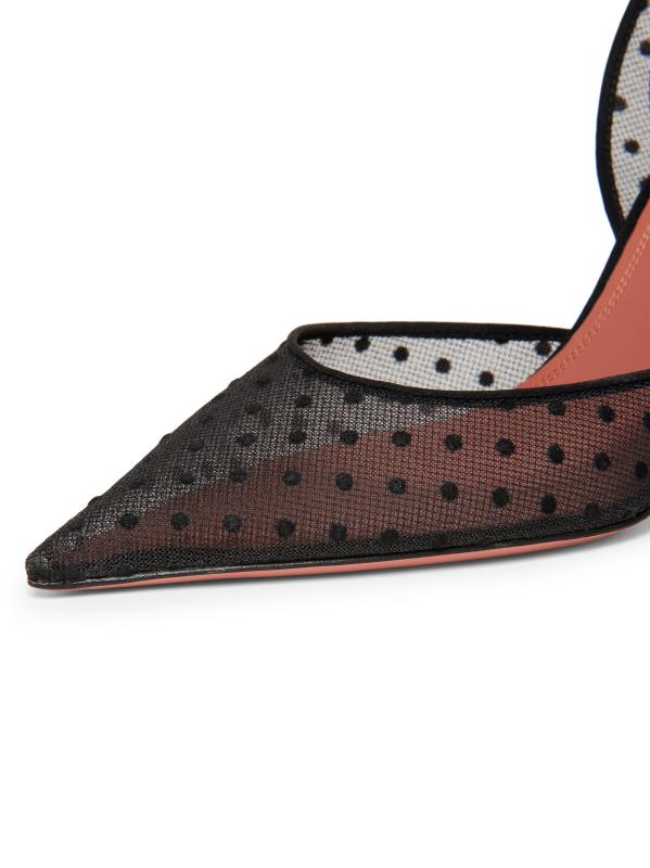 #5: حذاء سلينج باك من الدانتيل من هولي - دانتيل أسود منقط