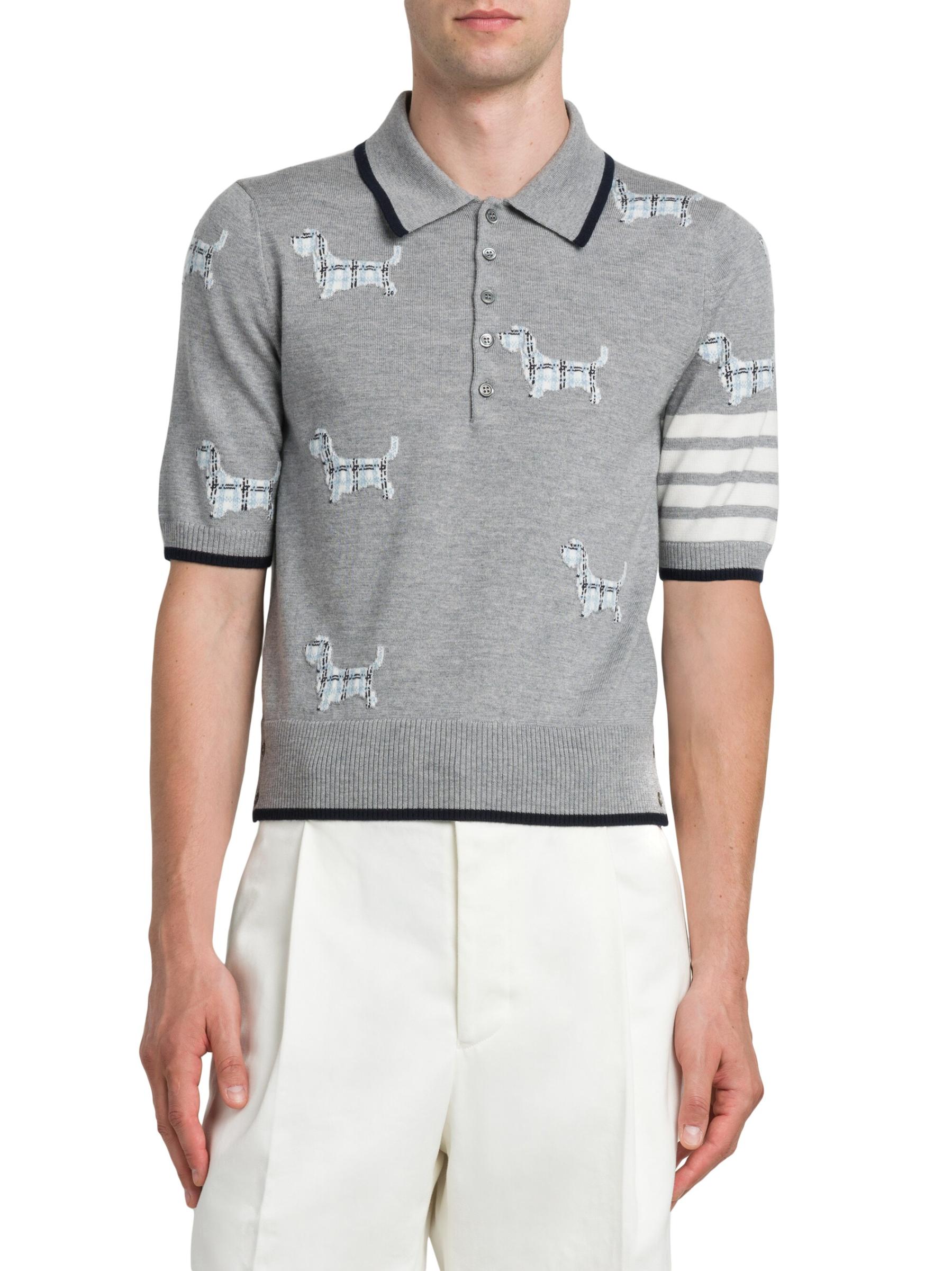★送関込み★ Thom Browne ウール ポロシャツ ヘクター Thom Browne - ヘクター・ニット・ウール・ポロ をオンライン