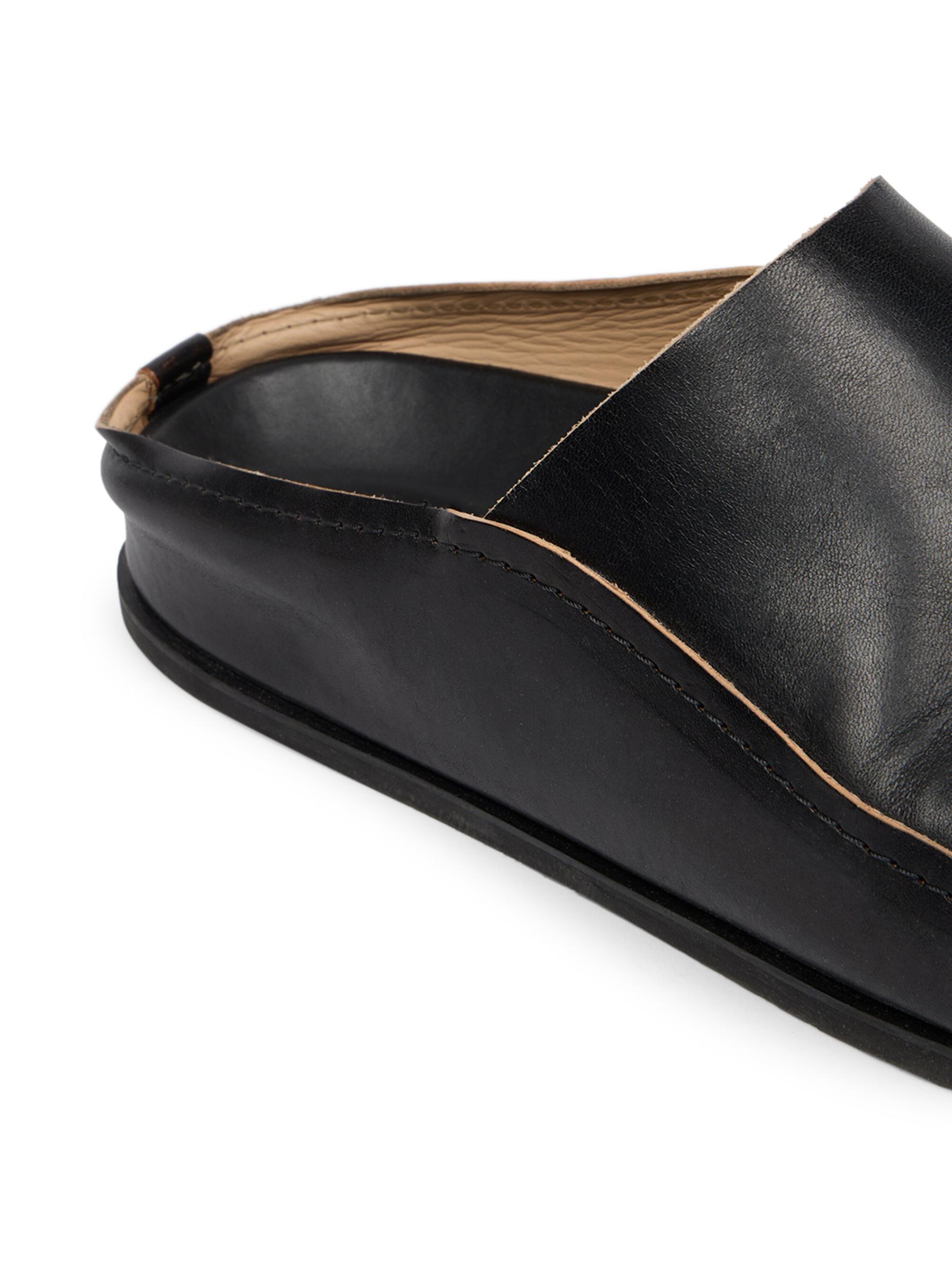 【LEMAIRE】FUSSBETT SANDALS レザー スリッポン サンダル LEMAIRE(ルメール) FUSSBETT SANDALSレザーサンダル ブラック