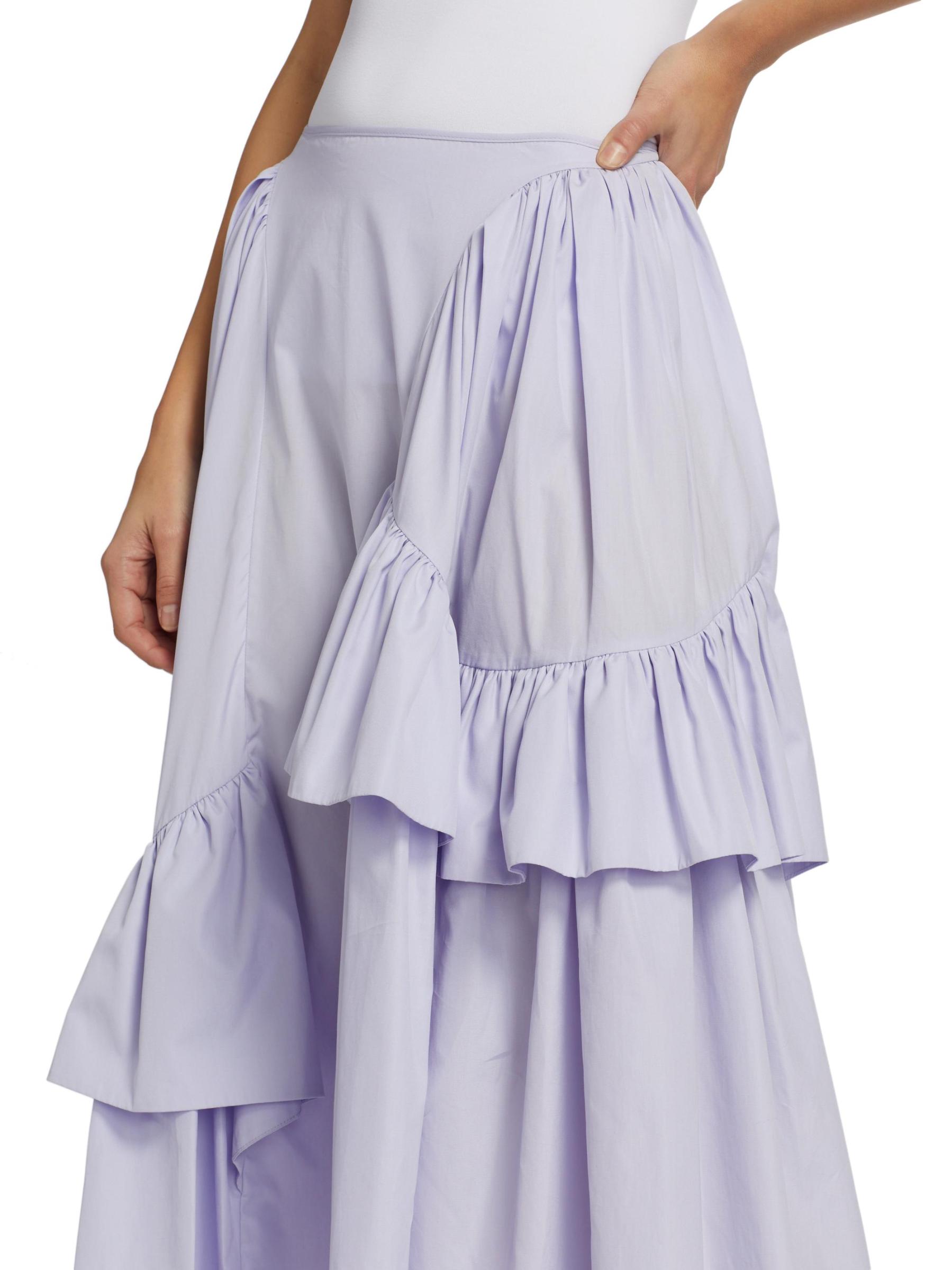 Shop Cecilie Bahnsen - Damara Ruffle Midi-Skirt | Saks Fifth