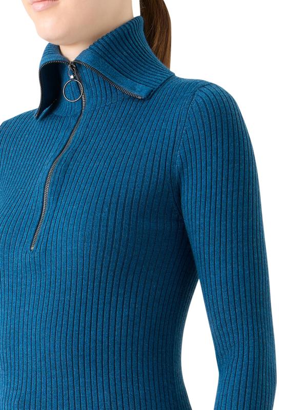 #5: سترة نصف سحّاب محبوكة من صوف ميرينو - بط نهري صغير