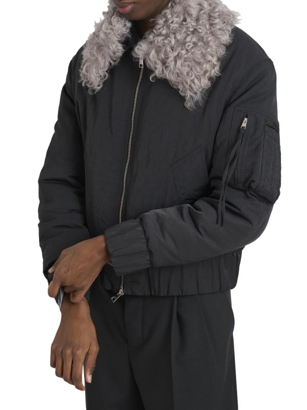 #5: جاكيت شيرلينغ بومبر - فحم الإنتراسيت