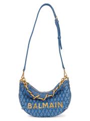【関税＆送料込み】Balmain Soft Moon Denim 1945 Shoulder Ba 1945 Soft Moon bag in diamond-quilted denim - Women | BALMAIN
