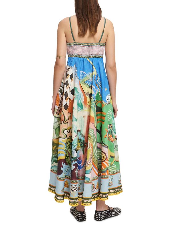 #4: فستان ماكسي من الكتان من لاكي بيس - متعدد