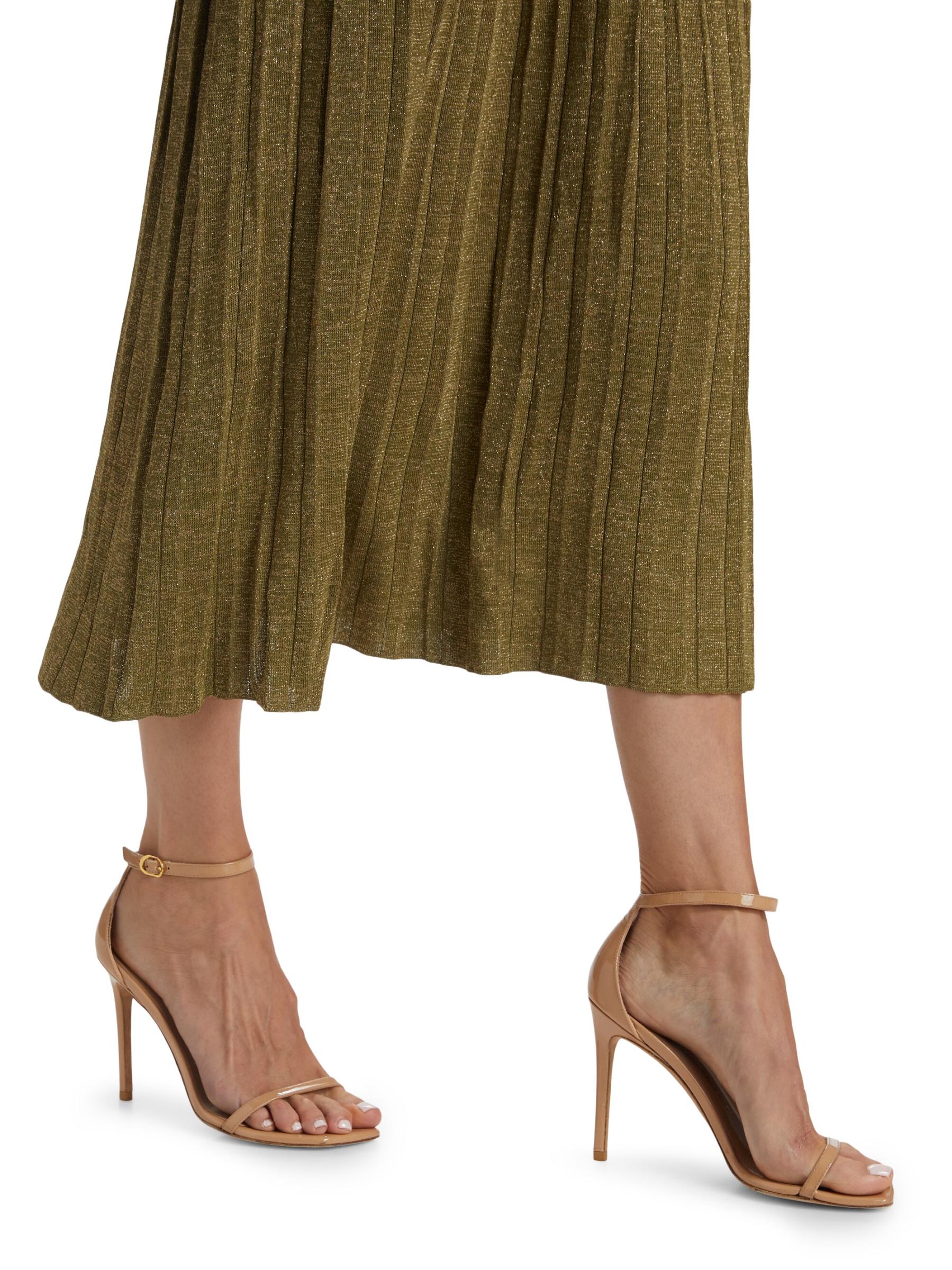 【送料&関税込】Zimmermann Wylie Embroidered Midi Skirt Zimmermann - Wylie Dusty Olive Gold Rib Midi Skirt