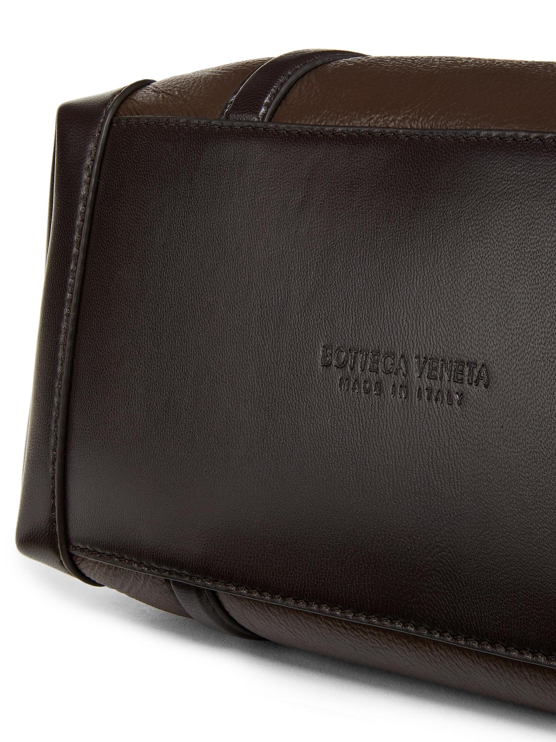 Shop Bottega Veneta - Andiamo Small Leather-Shearling Top-Handle