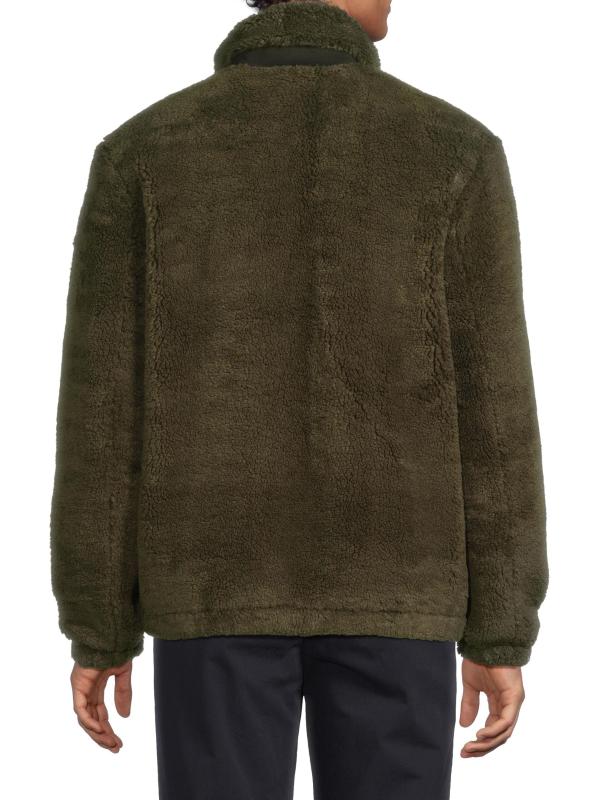 #4: جاكيت فوكس-شيربا بسحّاب - DARK LEAF