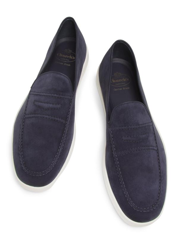 #4: حذاء بيني من الجلد المدبوغ بخياطة علوية من Peebles - القوات البحرية