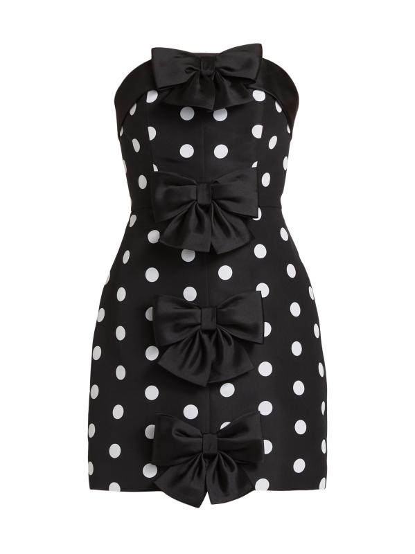 Georgie Polka Dot Silk Minidress