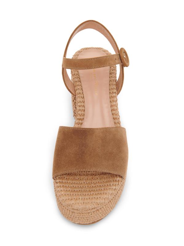 #4: صندل كارول ماربيلا المصنوع من الجلد المدبوغ والرافيا - الجمل الطبيعي