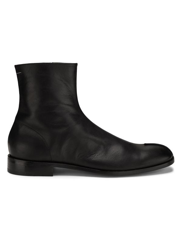 【MM6 MAISON MARGIELA】レザー アンクルブーツ MM6 Maison Margiela Trunk レザーアンクルブーツ | ブラック