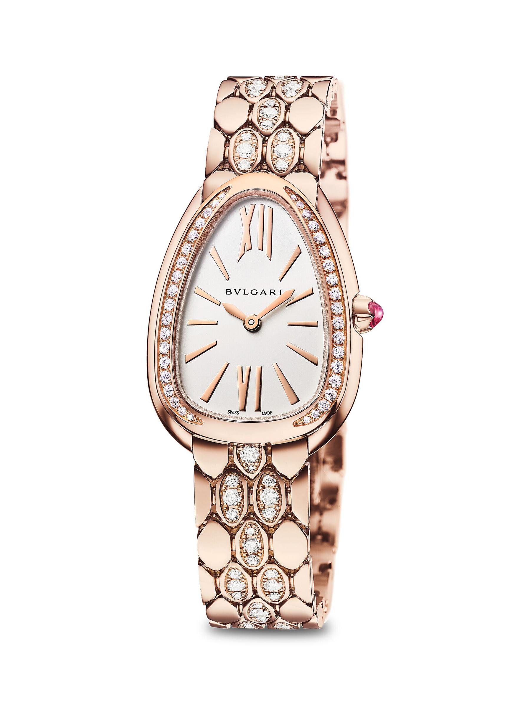 Shop BVLGARI - Serpenti Seduttori 18K 5N Rose Gold & Diamond