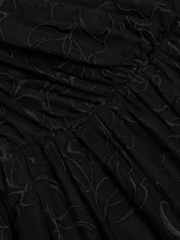 #5: فستان ماري تول بكتف واحد - أسود