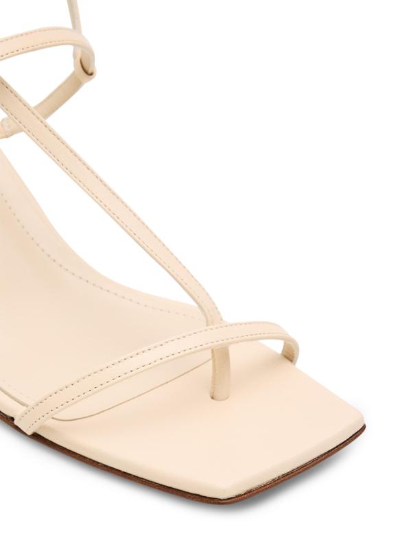 #6: صندل إليز مصنوع من الجلد مقاس 65 ملم - كريم