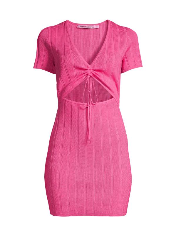 فستان جياني قصير بفتحات