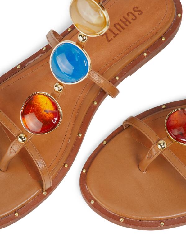 #4: صندل ميلوس 25 ملم من الجلد المزيّن بالكريستال - ميلي