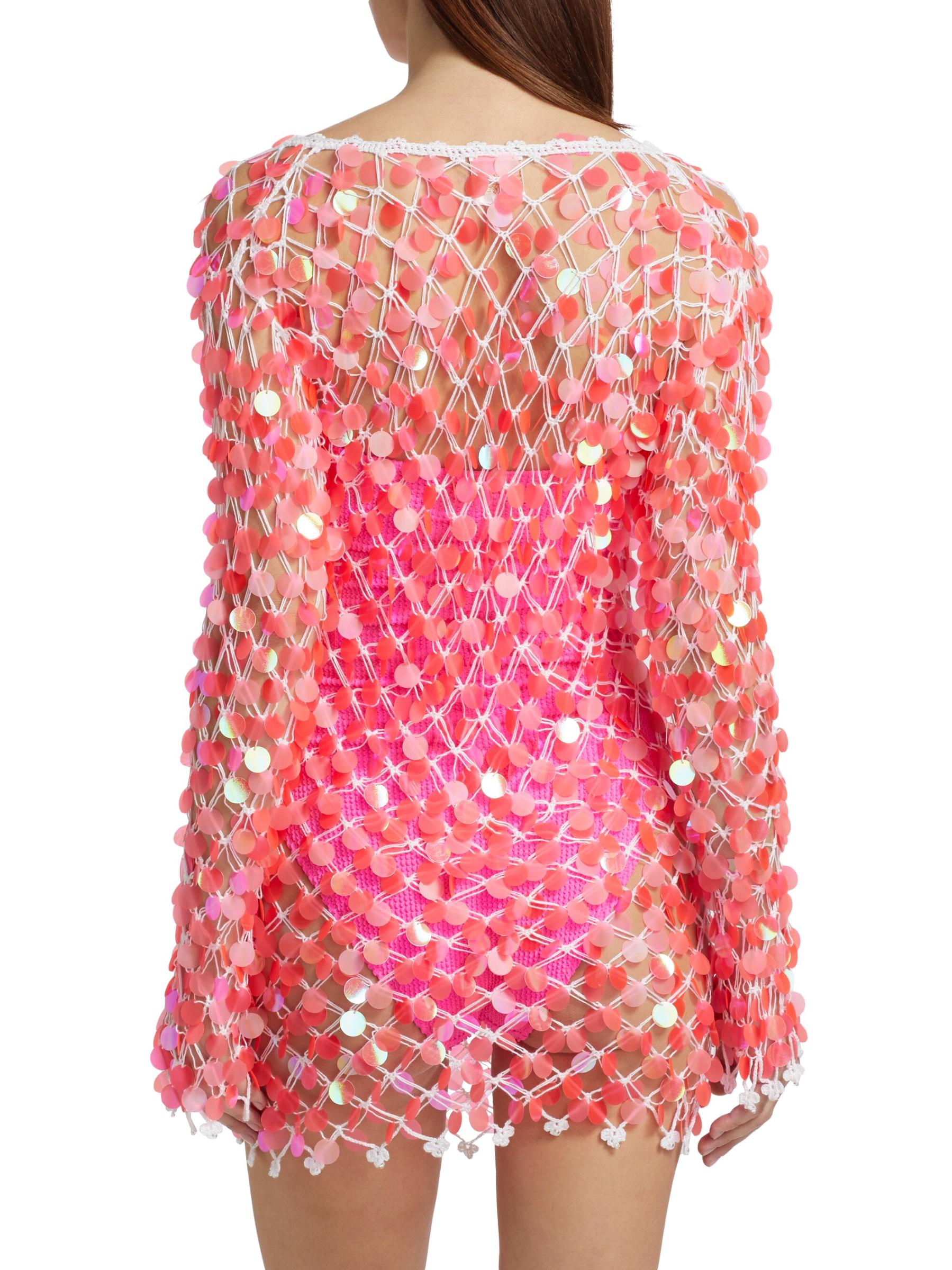 MISSONI★素敵！スパンコール装飾クロシェ編みミニワンピース DS25SG12BK042F-S91NT-5