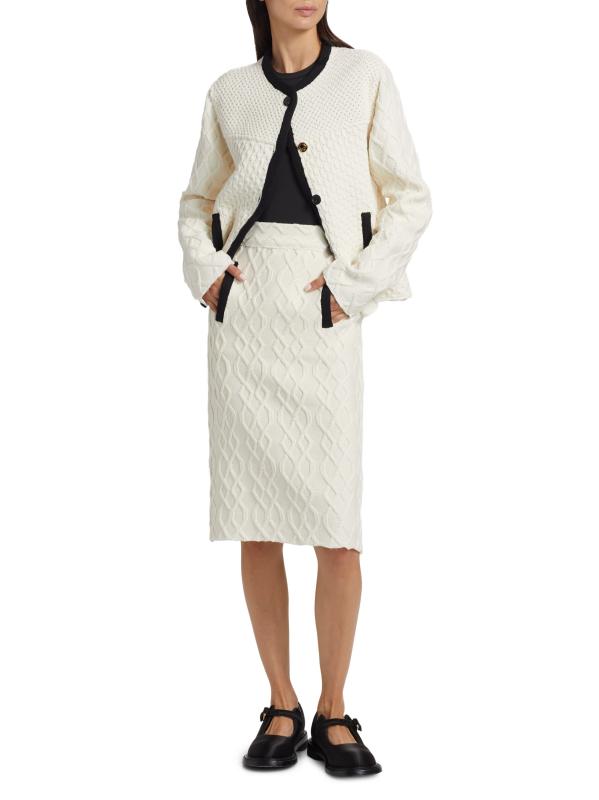 【送料&関税込】Moschino Knit Skirt Shop Moschino - Textured-Knit Pencil Skirt | Saks Fifth