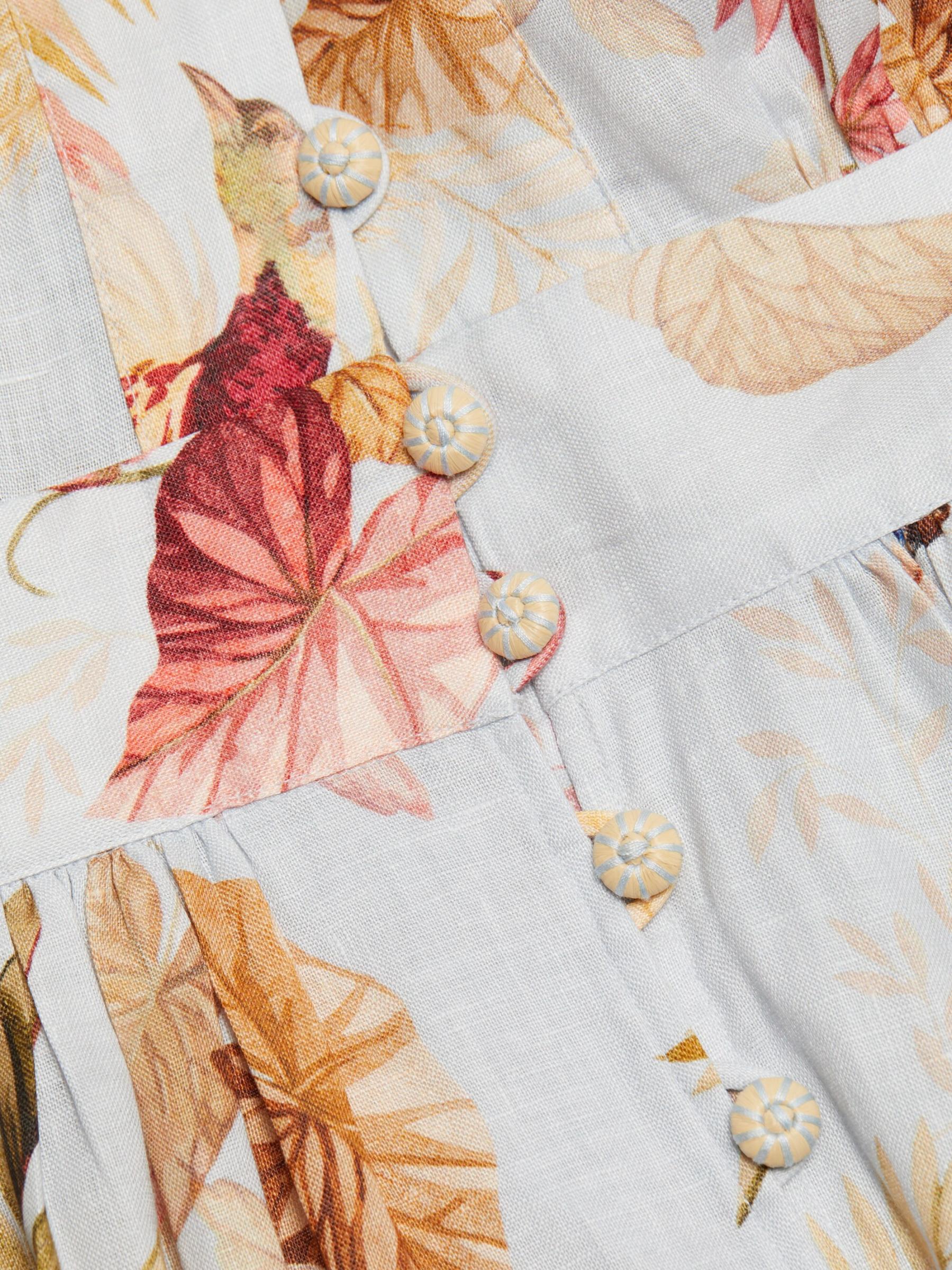 Shop Zimmermann - Ascension Plunge Linen Minidress | Saks
