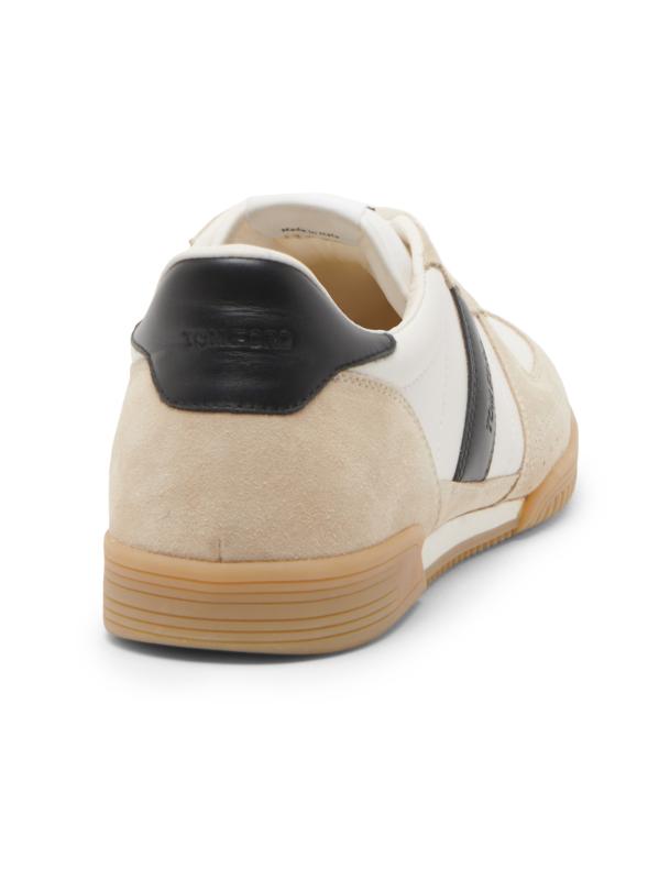 Shop Tom Ford - Terence Striped Leather Low-Top Sneakers