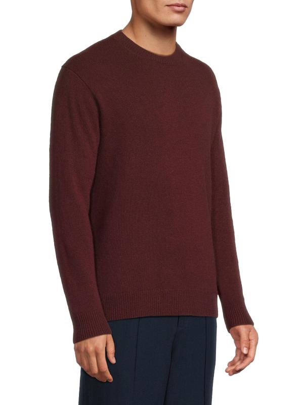 #3: سترة ستيتسمان من الكشمير برقبة مستديرة - بوردو