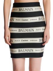 Balmain - ロゴ・ストライプ・ジャカード・ミニスカート を