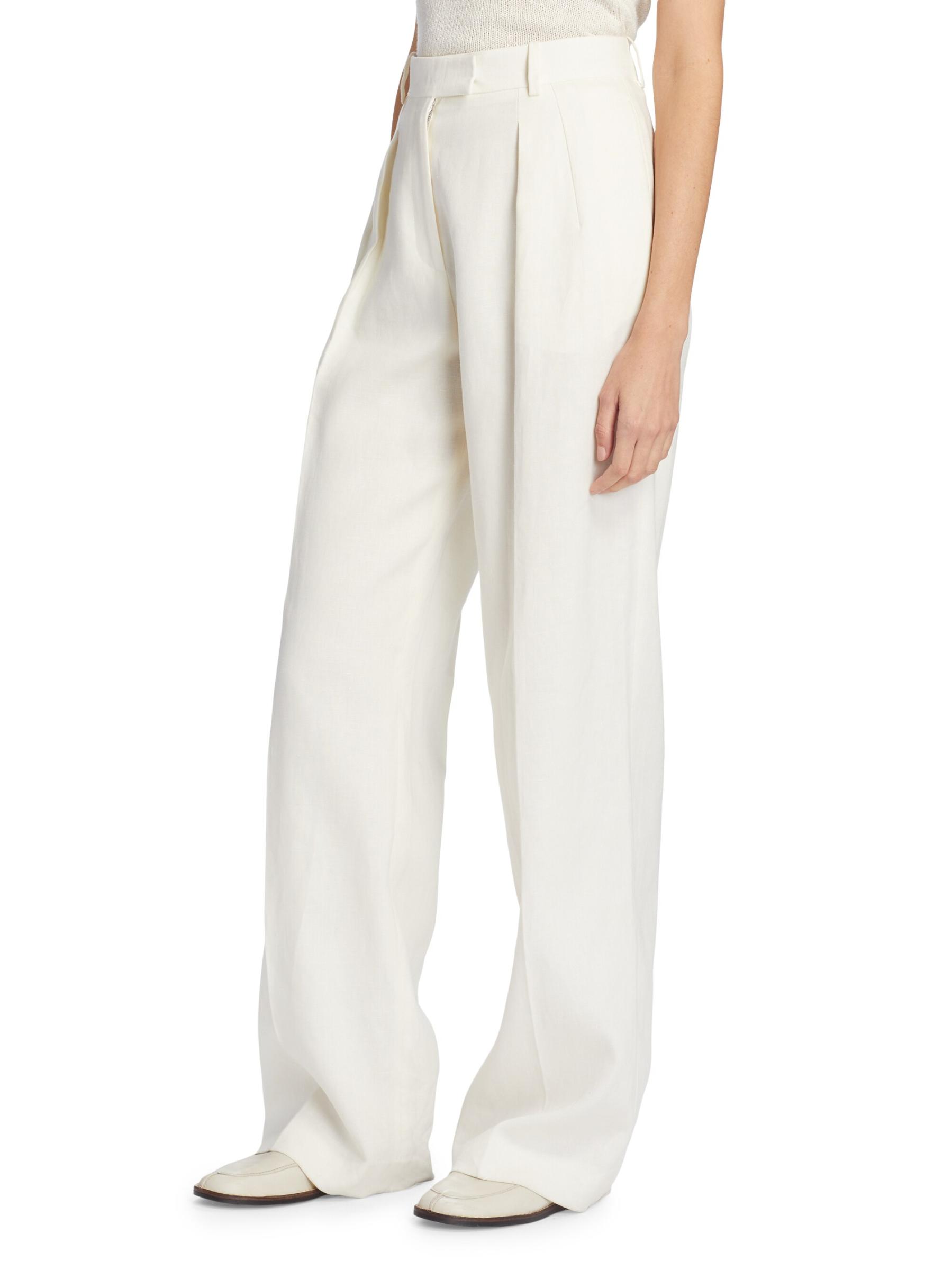 パンツ The Row Antone Trouser Antone high-rise virgin wool wide-leg pants in red - The Row