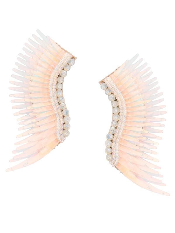 أقراط مادلين الصغيرة المميزة من الجلد والخرز والترتر