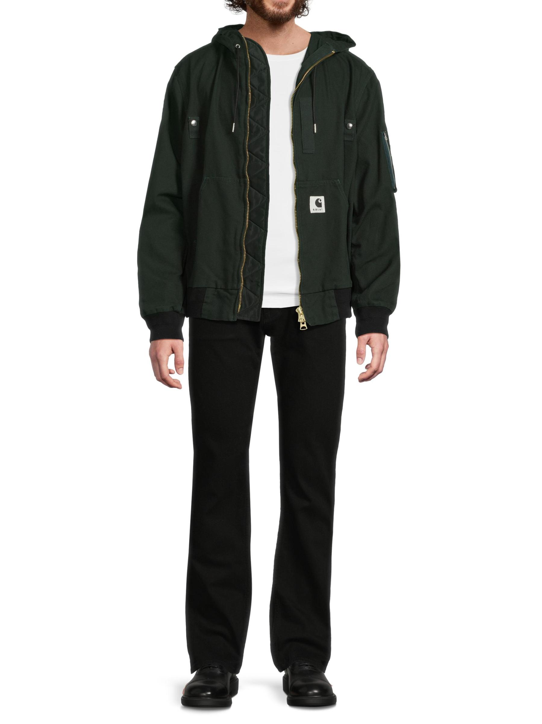Shop Sacai - Sacai x Carhartt WIP Washed Duck Hooded Jacket | Saks