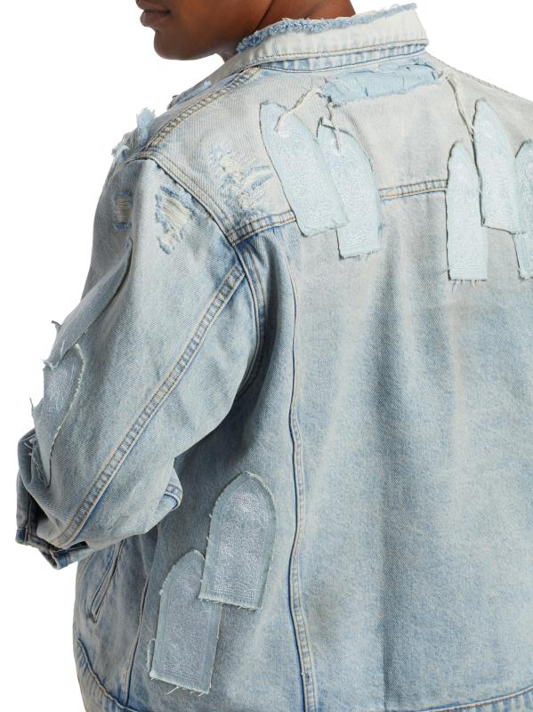 #5: جاكيت جينز بتصميم قوس مرقّع - سكاي