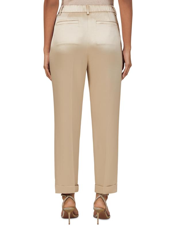 #3: بنطال سيليا من الساتان بطيات أمامية - محايدة