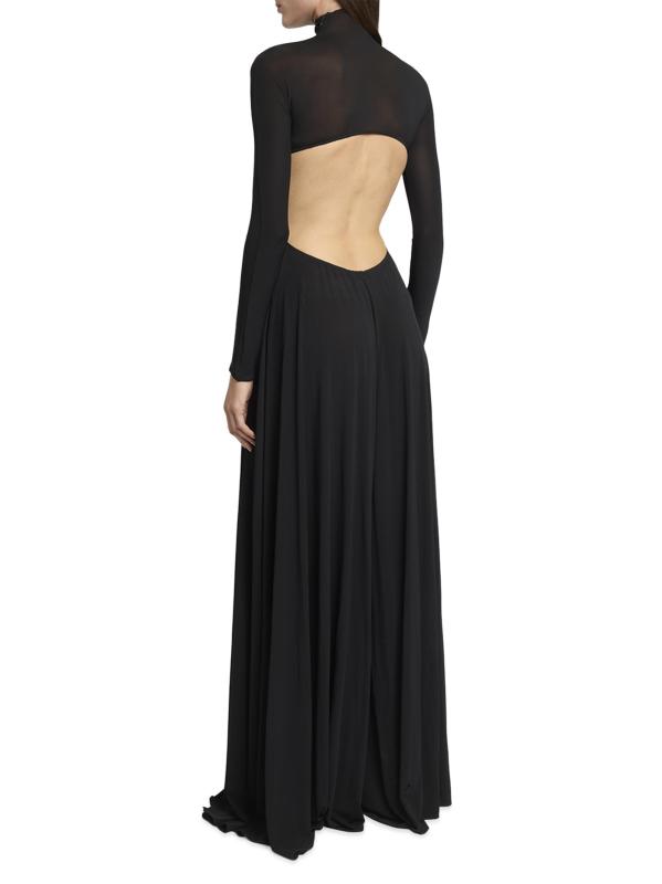 #3: جمبسوت بياقة عالية محبوكة شفافة - نوار باليا