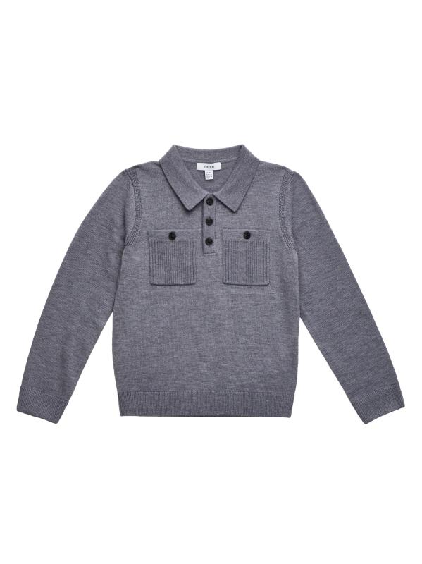 Little Boy
s 
Boy
s Wool-Blend Polo Sweater