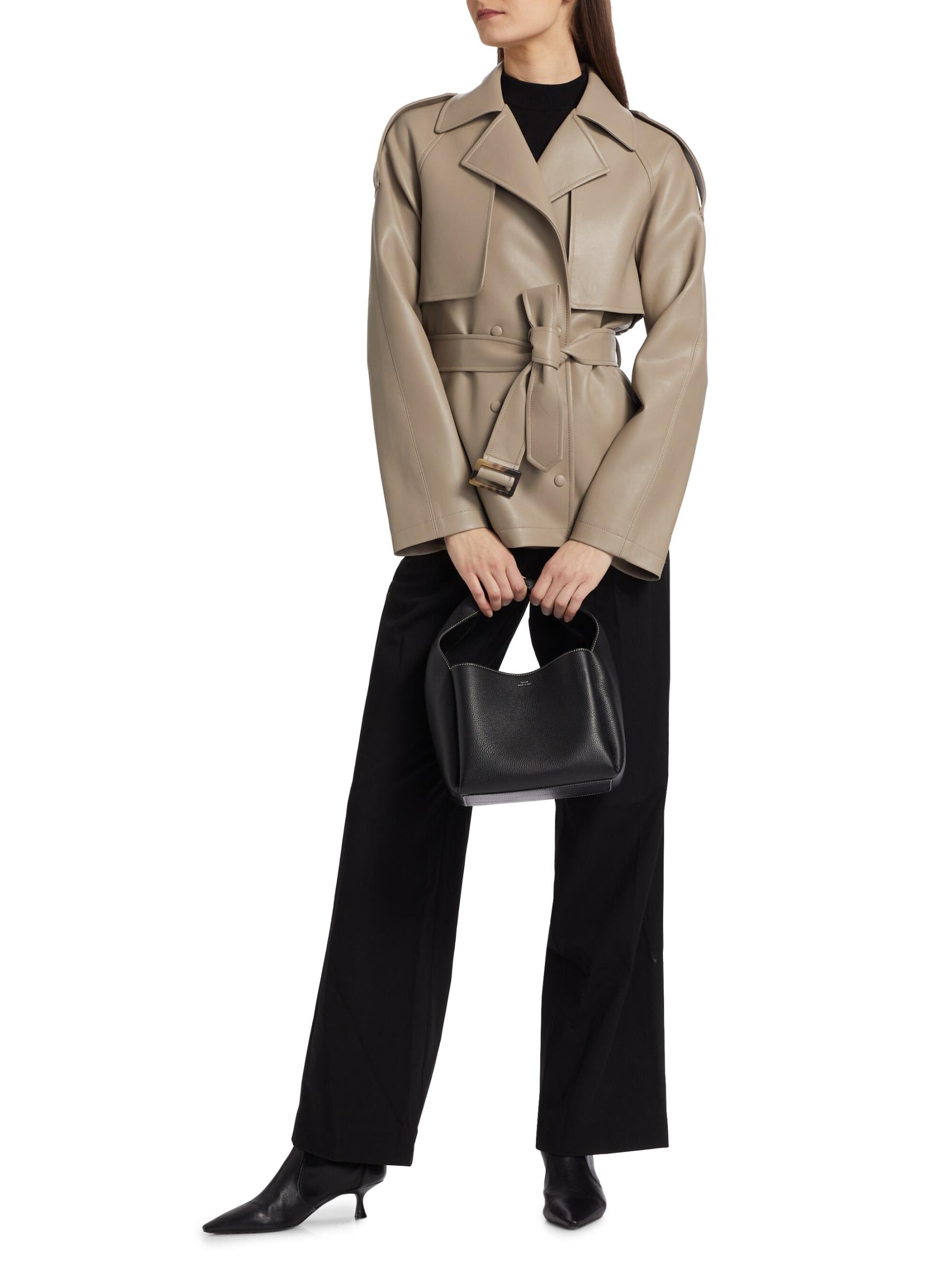 【Acne Studios】フェイクレザートレンチコート If Only Studio - フェイクレザートレンチコート をオンライン