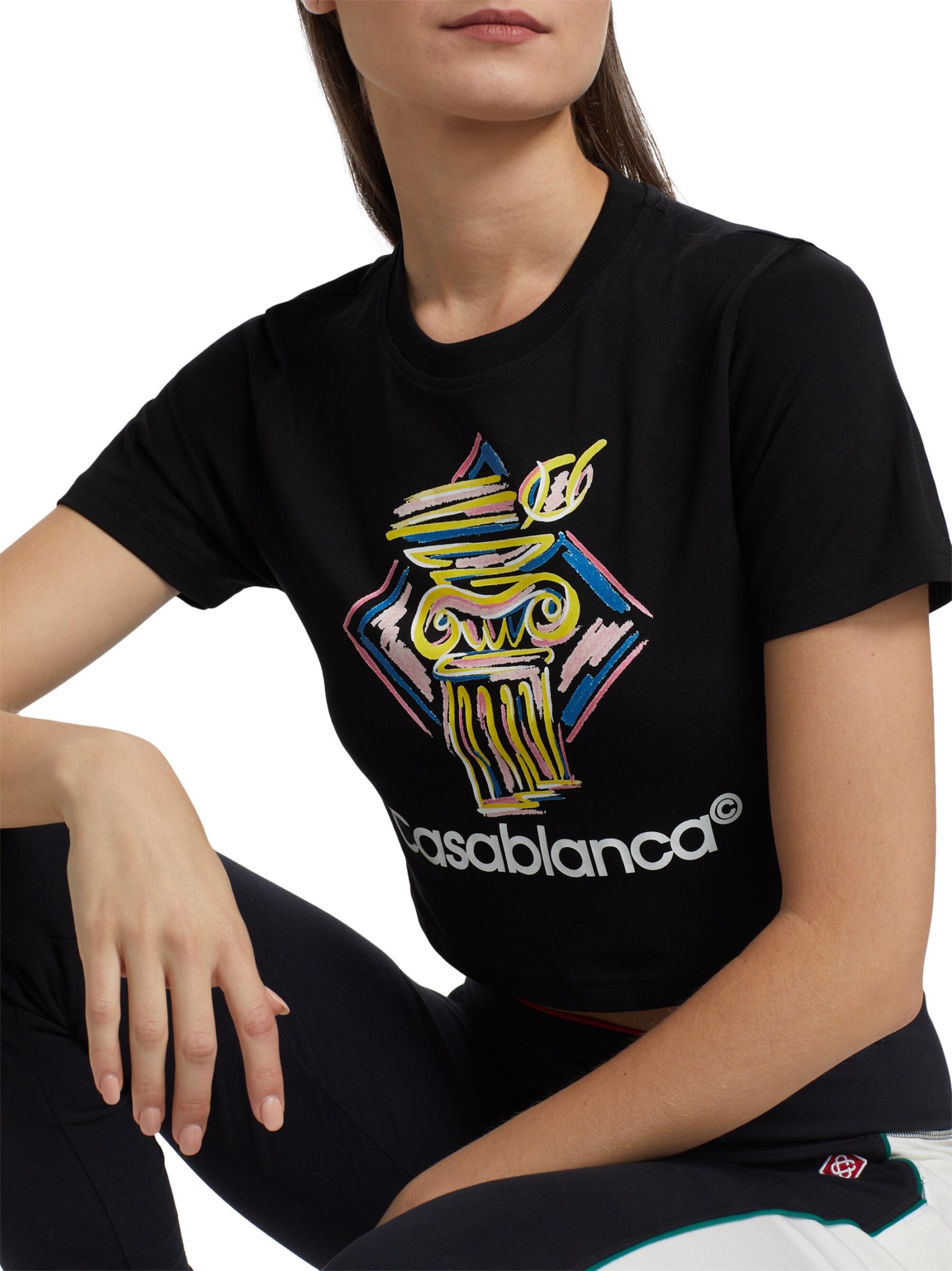 【関税込み】Casablanca ブラック Diamond Column ベビーTシャツ Shop Casablanca - Diamond Column Baby T-Shirt | Saks Fifth