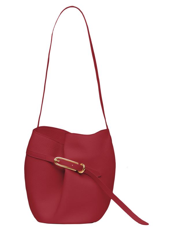LIFFNER◆ Belted Bucket Bag Mini ハンドバッグ Belted Bucket Bag Dark Brown Suede - Liffner