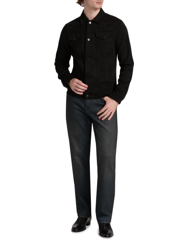 #7: جاكيت كروكر من جلد الغزال من كوبر - جلد الغزال الأسود