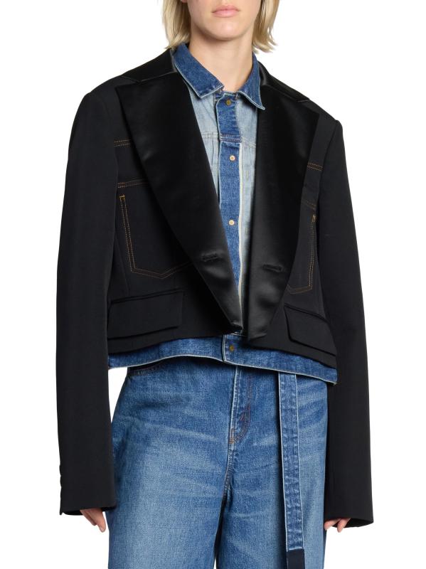 sacai LEVI’S Denim Matelasse Twill size4 Shop Sacai - Levi's x Sacai Matelassé Twill Combo Jacket | Saks