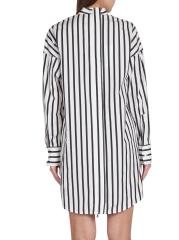 PLAN C*おしゃれなデザイン*ストライプ柄ポプリンシャツドレス Plan C - ストライプシャツドレス をオンライン購入 | Saks