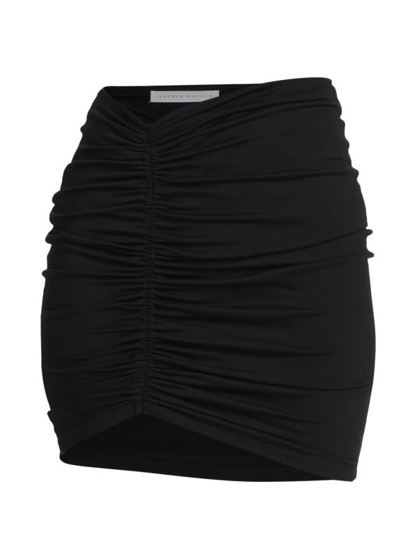 تنورة قصيرة مزينة بكشكشة غير متماثلة